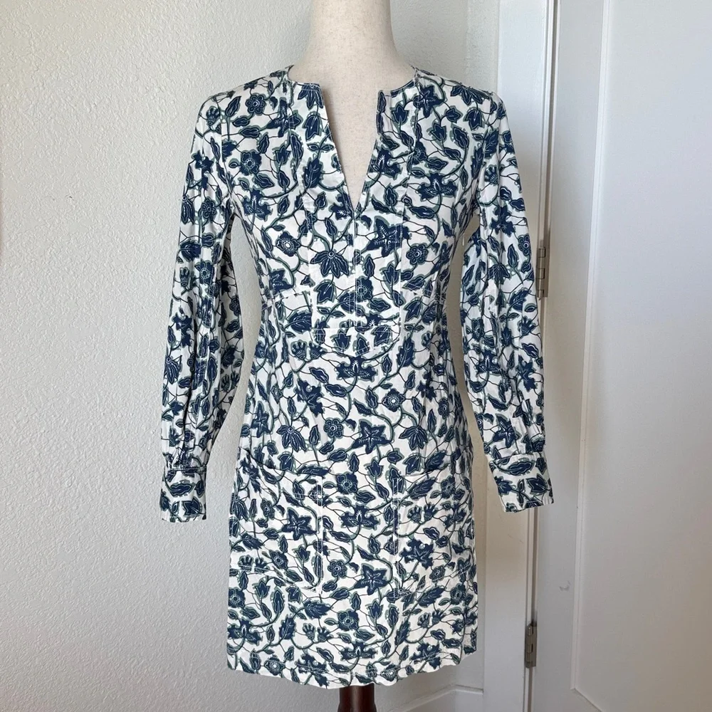 Derek Lam 10 Crosby Kasha Floral Print Shift Dress, Size 2 cotton - Picture 1 of 15